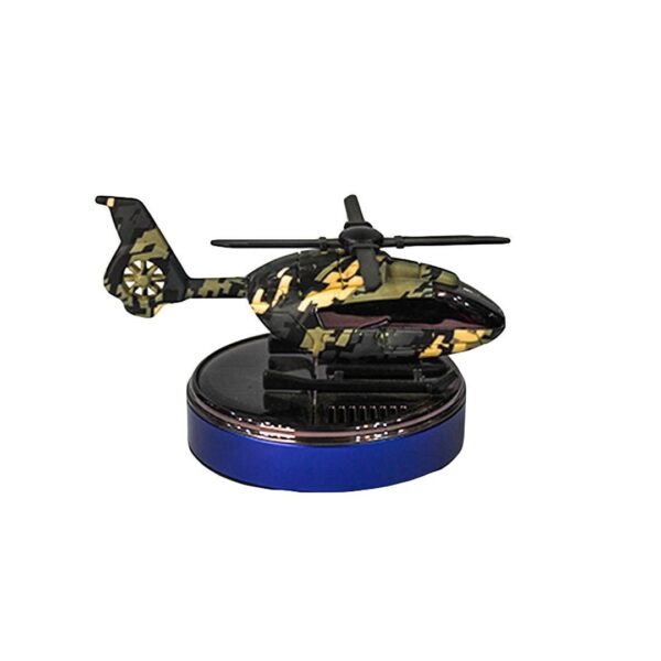 CAR DASHBOARD SOLAR DECORATION PERFUME ARMY HELICOPTER