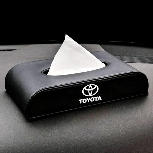 BLACK LEATHER TISSUE BOX AVAILABLE IN ALL LOGOS - Image 2