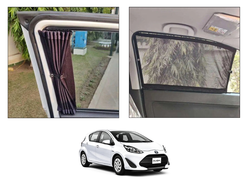 Toyota Aqua 2012-2024 Retractable Side Railing Curtains