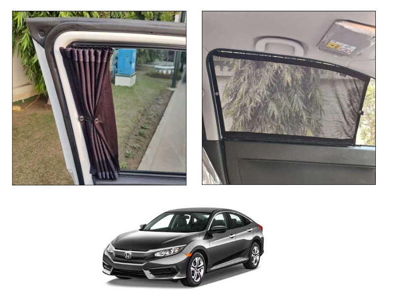 Honda Civic 2016-2021 Retractable Side Railing Curtains