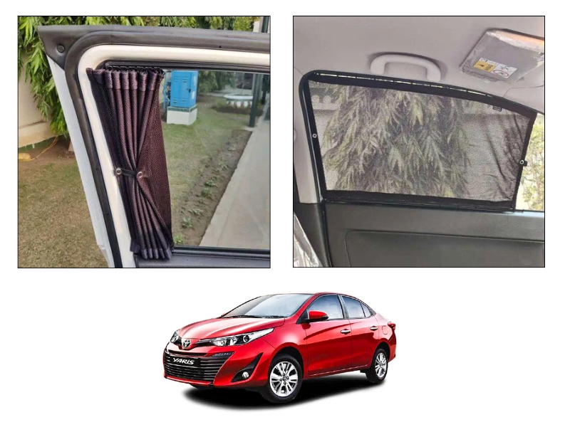 Toyota Yaris Retractable Side Railing Curtains