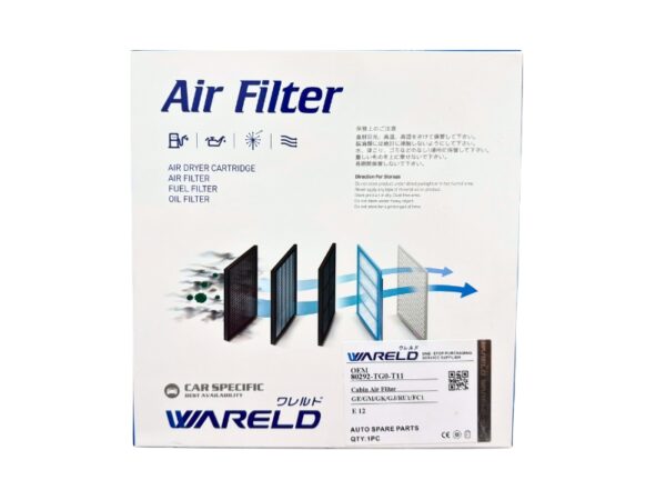 Honda City 2009-2021 Wareld Cabin AC Filter | Made In China - Image 3
