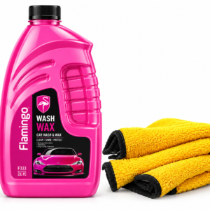 Flamingo Wash & Wax Shampoo 2L With Premium Microfiber Towel